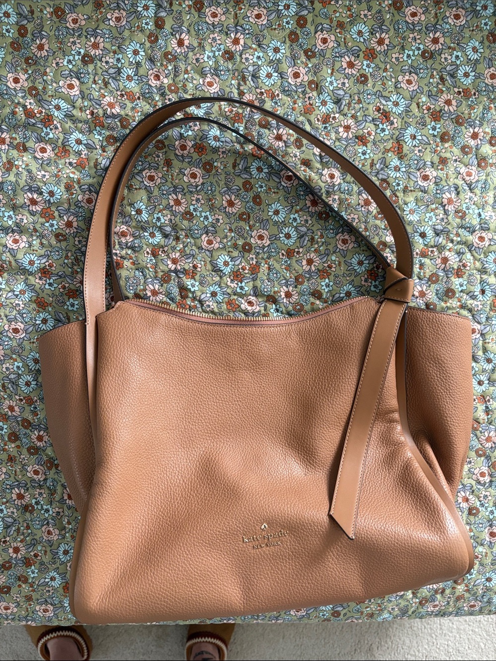 Camel Kate spade knott purse